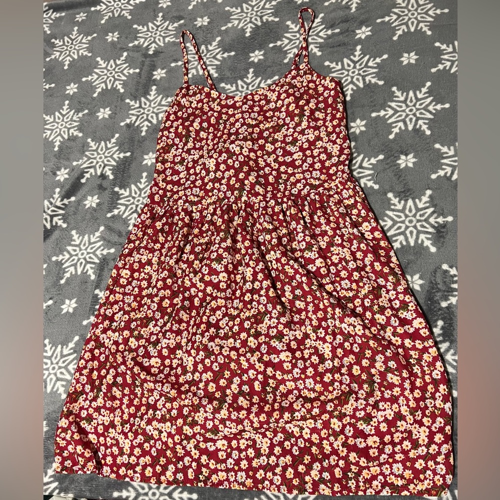 Flower spaghetti strap dress
